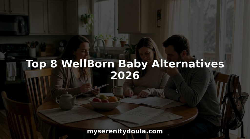 Doula consulting with couple at kitchen table