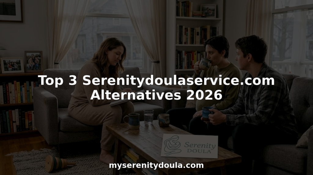 Doula consults with expectant couple at home